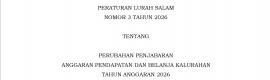 PERUBAHAN PENJABARAN APBKAL 2026